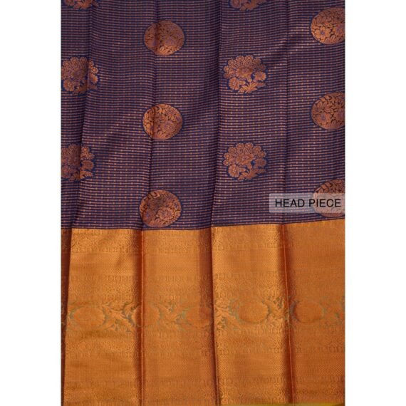 Elegant Navy Blue Printed Premium Silk Sarees - Image 2