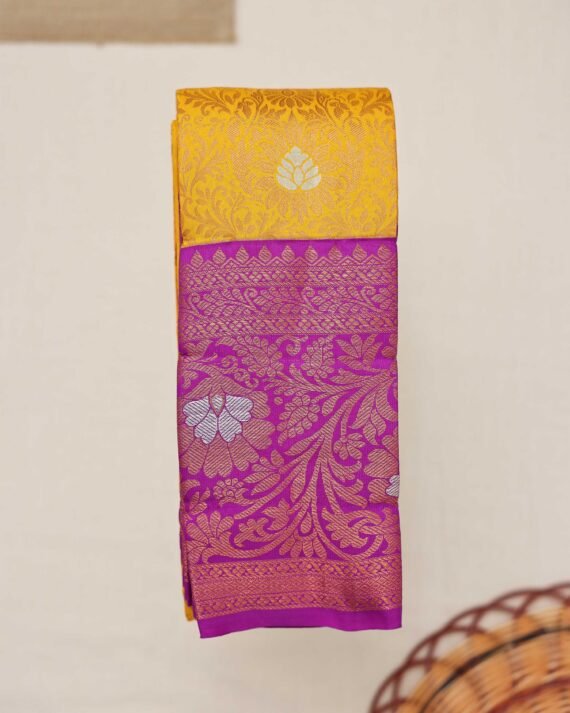 Radiant Yellow Premium Silk Saree for Timeless Elegance