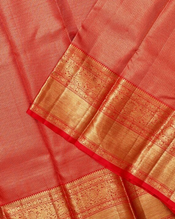 Stunning Red Kanchipuram Pure Silk Saree - Elevate Your Elegance! - Image 2