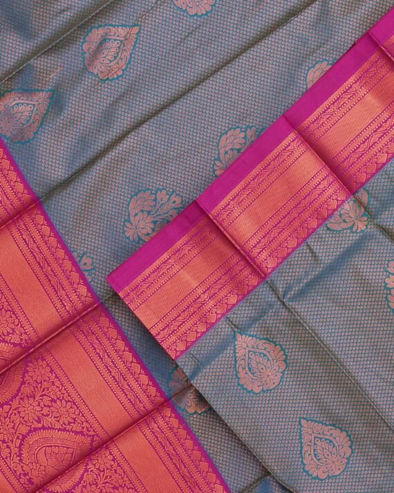 Luxury Blue Silk Saree - Elevate Your Elegance - Image 2