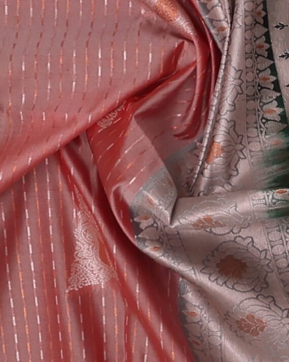 Delicate Baby Pink Soft Silk Saree for Elegant Occasions - Image 2