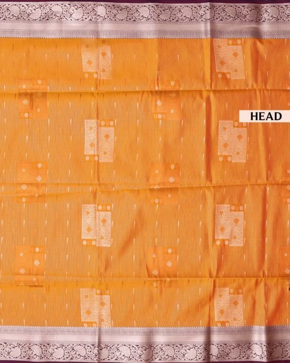 Vibrant Orange Soft Silk Saree for Elegant Occasions - Image 3