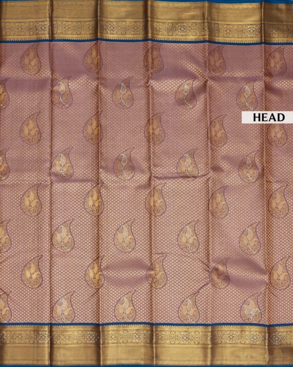 Stunning Pink Onion Kanchipuram Pure Silk Saree - Elevate Your Elegance - Image 3