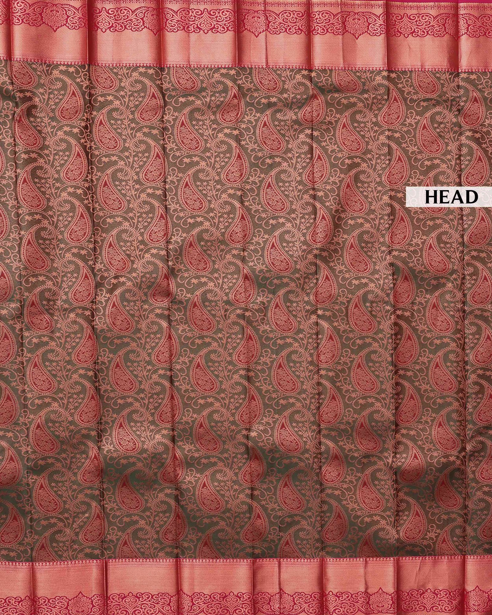 Luxurious Green Stone-Embroidered Premium Silk Saree - Image 3