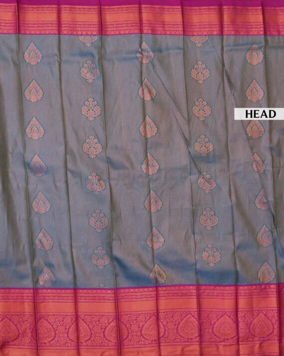 Luxury Blue Silk Saree - Elevate Your Elegance - Image 3