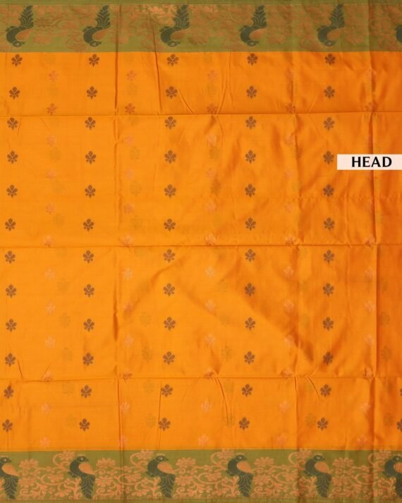 Stunning Yellow Soft Silk Saree for Elegant Occasions - Image 3