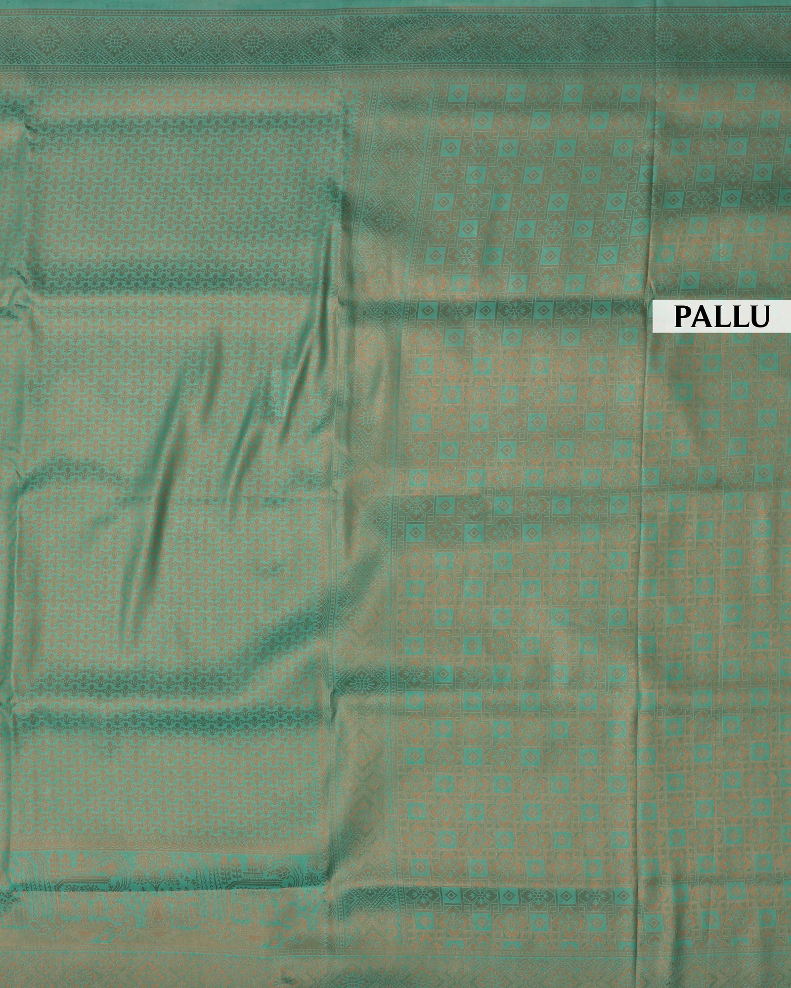 Elegant Green Soft Silk Saree - Image 4