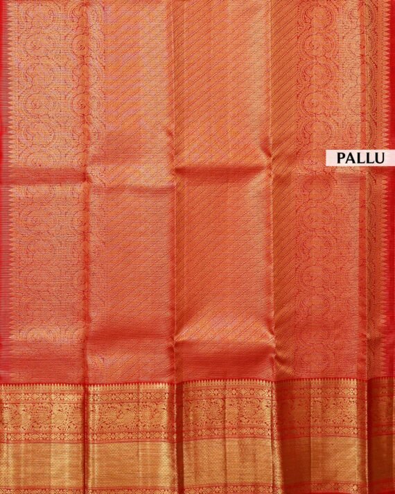 Stunning Red Kanchipuram Pure Silk Saree - Elevate Your Elegance! - Image 4