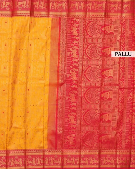 Luxurious Yellow Silk Saree for a Radiant Look - Image 4