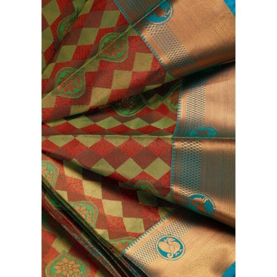 Exquisite Multi-Colored Printed Premium Silk Saree - Image 2