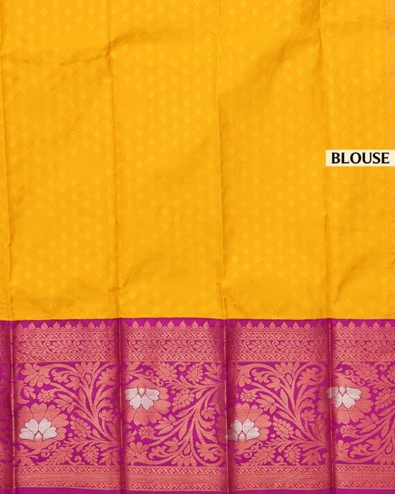 Radiant Yellow Premium Silk Saree for Timeless Elegance - Image 5