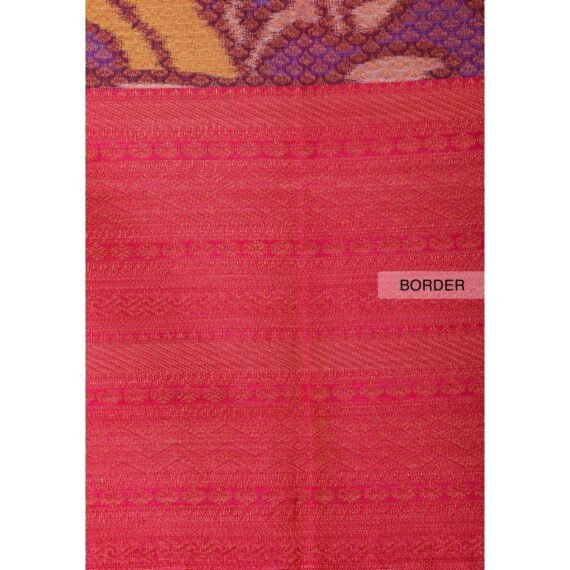 Elegant Violet Gold Zari Niranjana Silk Saree - Image 2