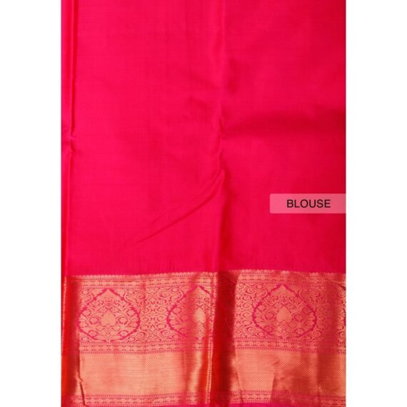 Exquisite Yellow Copper Zari Niranjana Silk Saree - Image 2