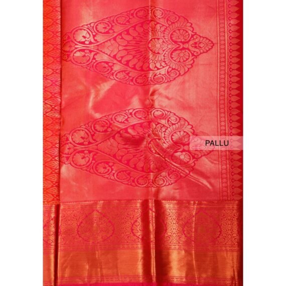 Exquisite Yellow Copper Zari Niranjana Silk Saree - Image 5