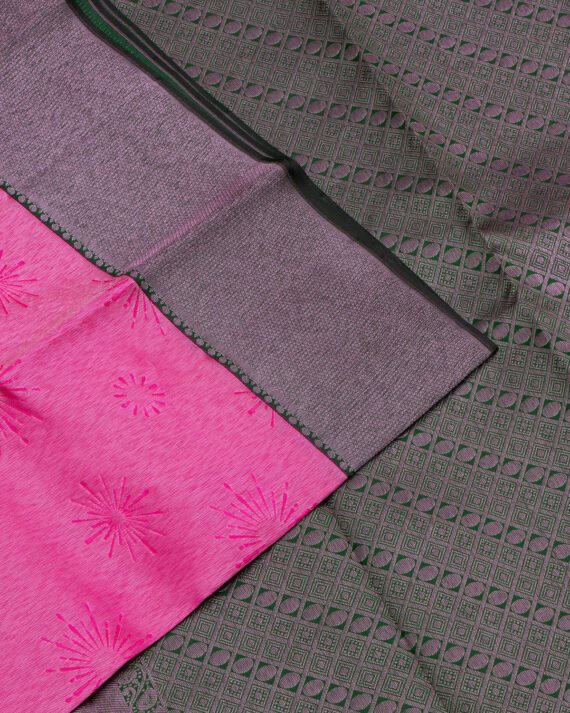 Gorgeous Pink Kanchipuram Pure Silk Saree for Elegant Occasions - Image 2