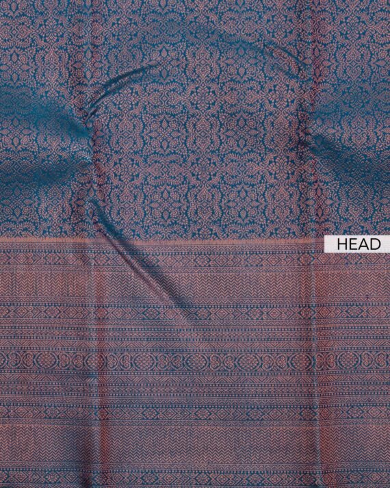 Elegant Blue Kanchipuram Pure Silk Saree for Timeless Grace - Image 4