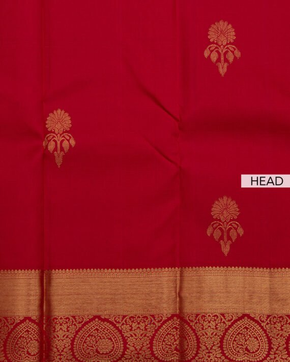 Elegant Red Kanchipuram Pure Silk Saree - Image 4