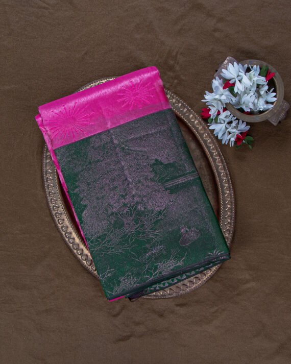 Gorgeous Pink Kanchipuram Pure Silk Saree for Elegant Occasions