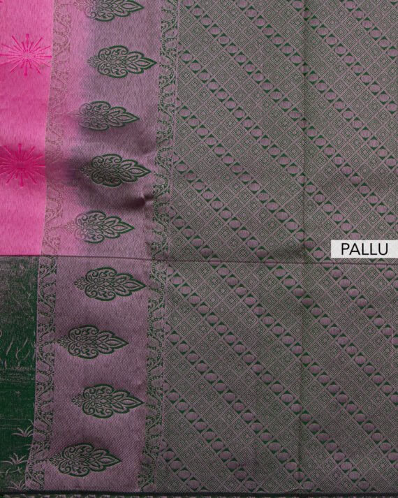 Gorgeous Pink Kanchipuram Pure Silk Saree for Elegant Occasions - Image 5